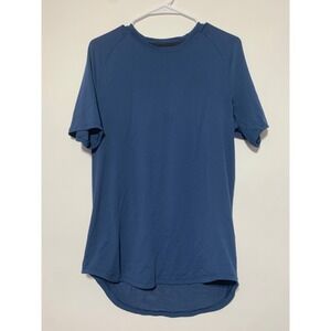 Lululemon Mens Blue Metal Vent Tech Short Sleeve Shirt No Size Dot